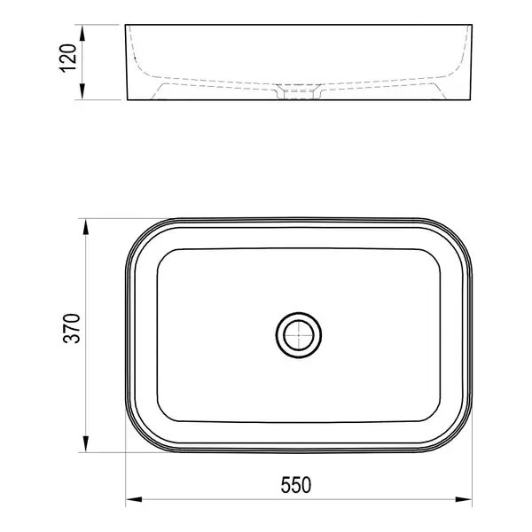 Ravak Ceramic Slim R Раковина накладная, белая (XJX01155002)