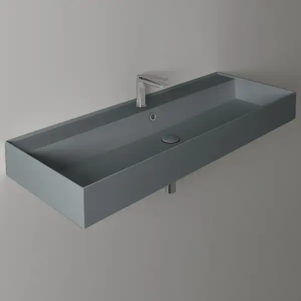 Раковина подвесная Simas Agile 121 х 46 см, Cemento Matt (AG121CEMENTO) фото 2 Aquada.com.ua