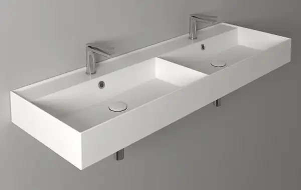 Раковина двойная Simas Agile 141 х 46 см (AG141D) фото 2 Aquada.com.ua