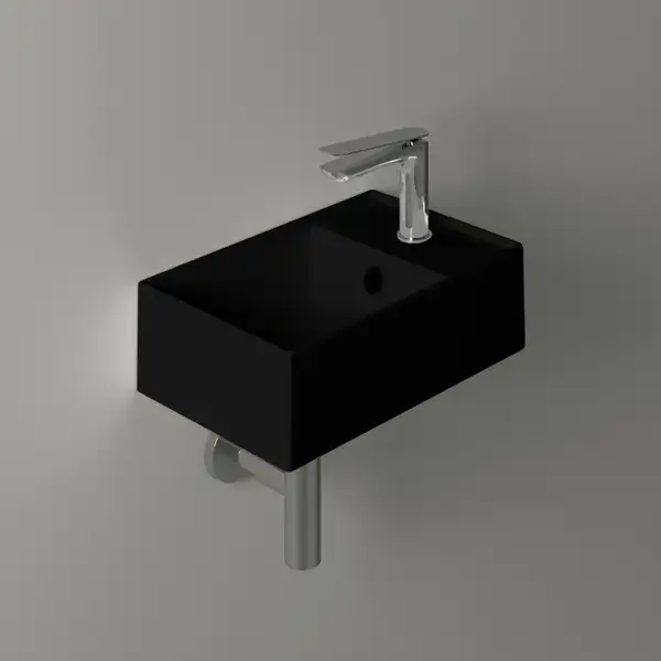 Маленькая (мини) раковина Simas Agile 40 х 27 см, Nero Matt (AG40NERO) фото 2 Aquada.com.ua