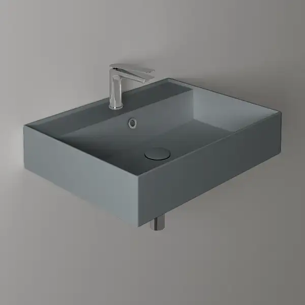 Раковина подвесная Simas Agile 61 х 46 см. Cemento Matt (AG61CEMENTO) фото 2 Aquada.com.ua