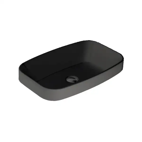 Раковина накладная на столешницу Simas Baden Baden 60 х 38 см, чёрный матовый (BB11) фото 1 Aquada.com.ua