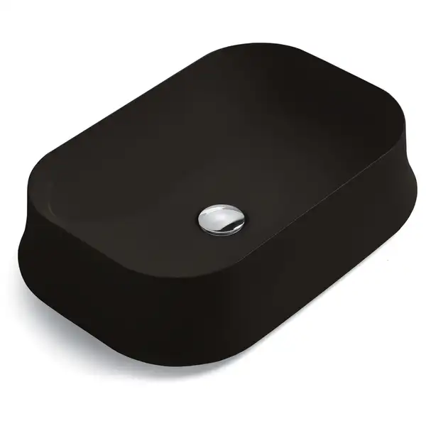 Раковина накладная на столешницу Simas Sharp 60х 42 см, чёрный матовый (SH08NM) фото 1 Aquada.com.ua