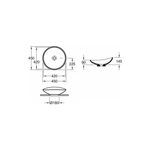 Раковина накладная на столешницу Villeroy & Boch My Nature d=45 см (411045R1) фото 3 Aquada.com.ua