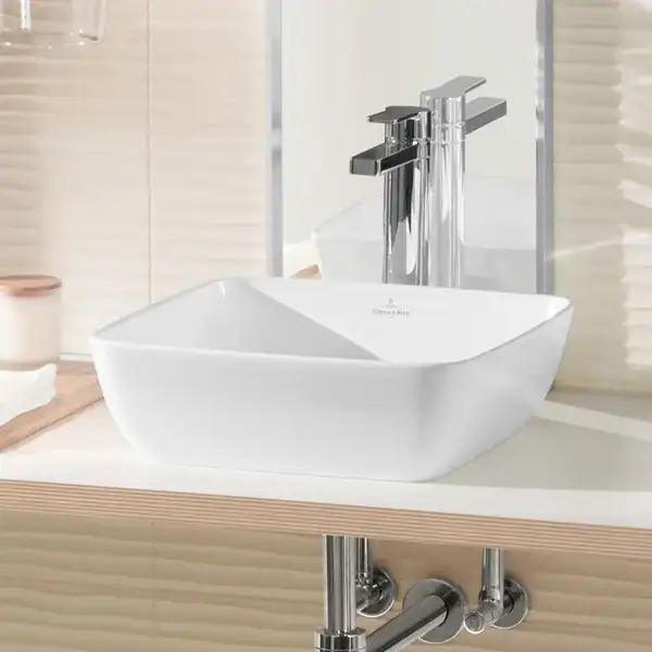 VILLEROY & BOCH ARTIS умывальник 41см, для установки на столешницу, без перелива, белый альпин (41784101) фото 3 Aquada.com.ua