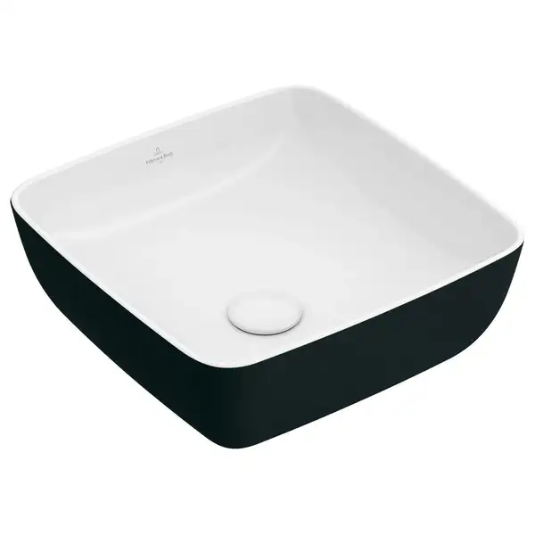 Раковина накладная на столешницу Villeroy & Boch Artis 41 х 41 см, white/black (417841BCT8) фото 1 Aquada.com.ua