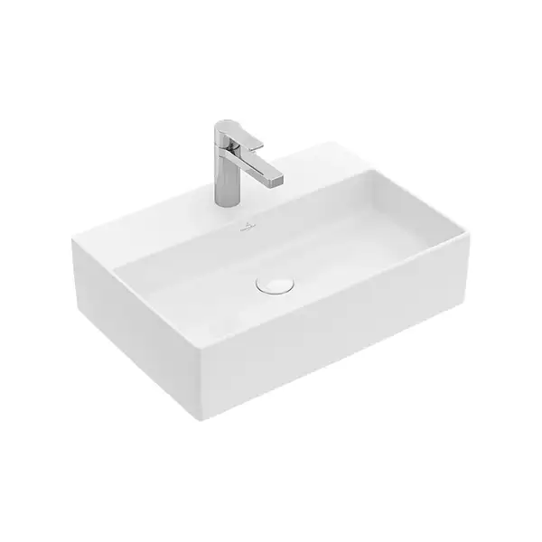 Раковина накладная на столешницу Villeroy & Boch Memento 2.0 600 х 420 см (альпийский белый, с переливом) (4A076001) фото 1 Aquada.com.ua