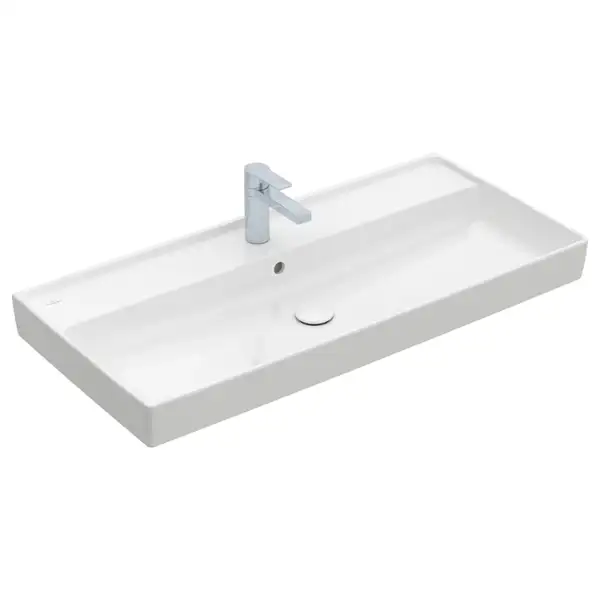 Раковина мебельная 100 х 47 см Villeroy & Boch Collaro (альпийский белый, с переливом) (4A33A501) фото 1 Aquada.com.ua
