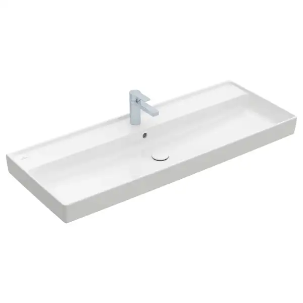 Раковина мебельная 120 х 47 см Villeroy & Boch Collaro (альпийский белый, с переливом) (4A33C501) фото 1 Aquada.com.ua