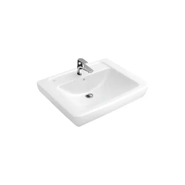 VILLEROY & BOCH VERITY DESIGN умывальник 55*43см, цетр.отвестие под смес.выбито, с переливом, цвет белый альпин (51035501) фото 1 Aquada.com.ua