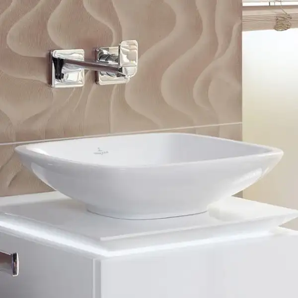 Раковина накладная на столешницу Villeroy & Boch Loop & Friends 38х38 см (51490101) фото 2 Aquada.com.ua