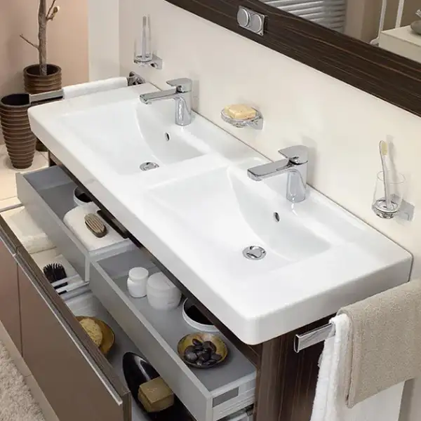 Двойная раковина Villeroy & Boch Subway 2.0 1300 х485 мм (61311301) фото 3 Aquada.com.ua