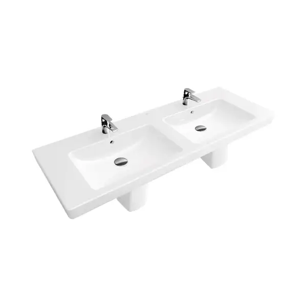 Раковина двойная Villeroy & Boch Subway 1300 х 470 мм (7175D001) фото 1 Aquada.com.ua