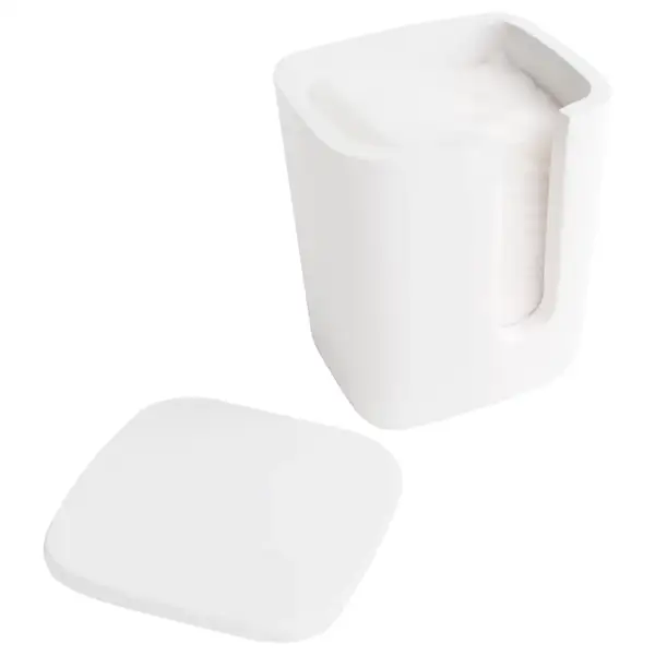 VOLLE Коробочка для спонжиков 70*70*105мм каменная Solid surface (18-40-209) фото 1 Aquada.com.ua