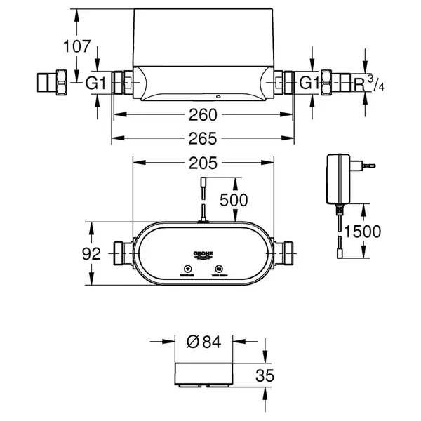 Grohe Sense Kit Интеллектуальный контроллер воды с датчиками (22502LN0)