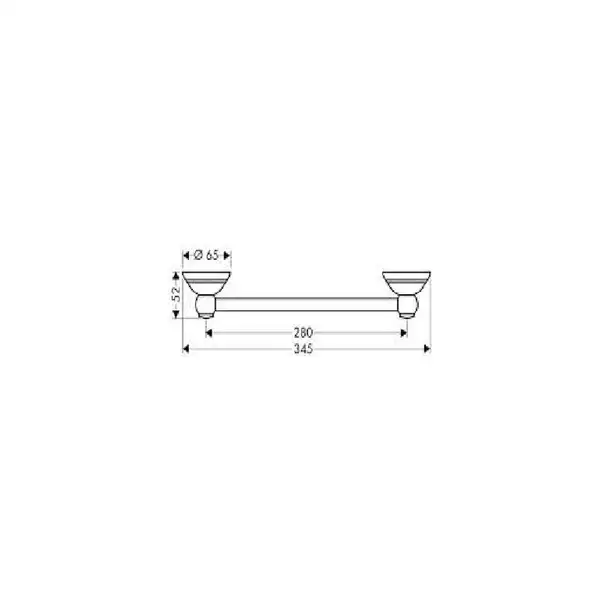 Поручень для ванной Hansgrohe Axor CARLTON 414300001 фото 2 Aquada.com.ua