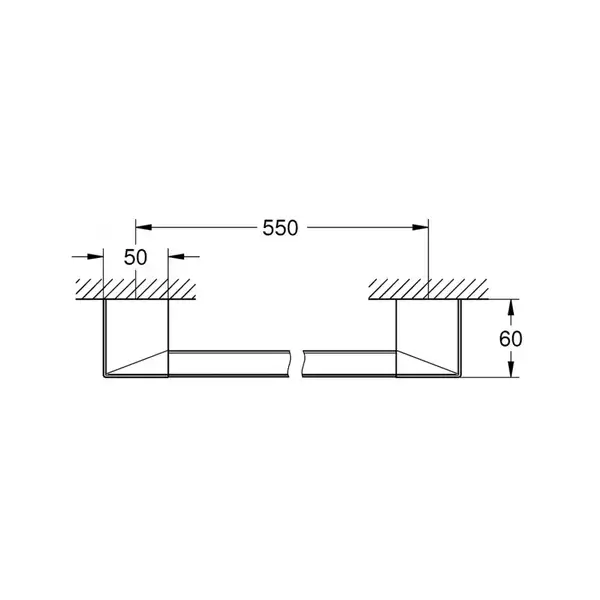 Поручень для ванни/тримач для рушника Grohe Selection Cube (40807000)
