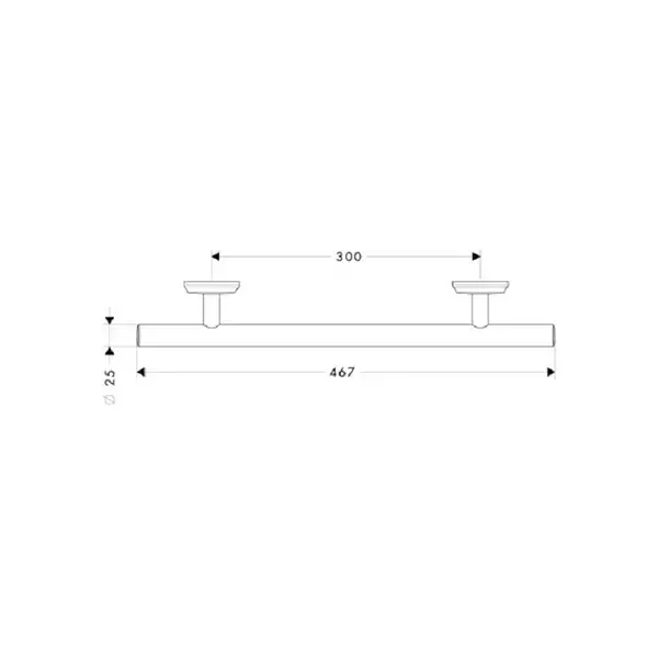 Поручень для ванны Hansgrohe Logis Classic (416130001) фото 2 Aquada.com.ua