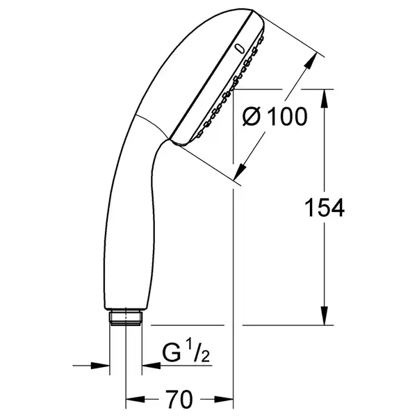 Ручний душ, 2 режими струменя Grohe New Tempesta Classic (26161001)