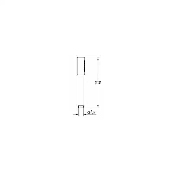 Ручний душ Grohe Sena Stick з 1 режимом струменя, графіт матовий (26465AL0)