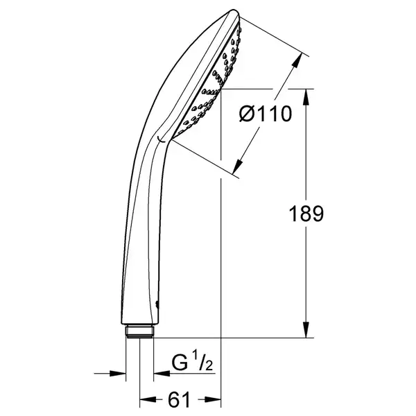 Ручний душ, 1 режим струменя Grohe Euphoria (27265000)