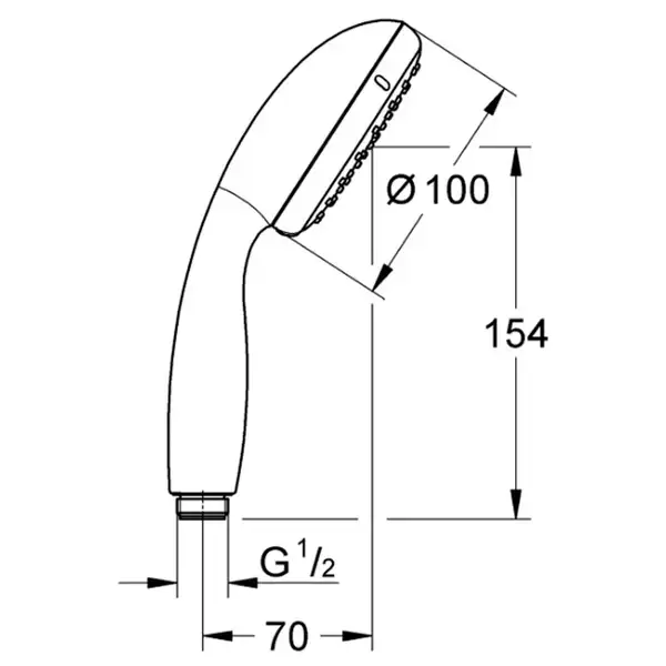 Ручний душ Grohe Tempesta 100, хром (27597001)