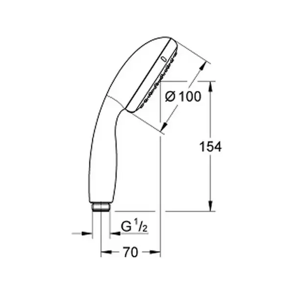 Ручний душ Grohe Tempesta 100, 2 режима струи, хром (2759710E)