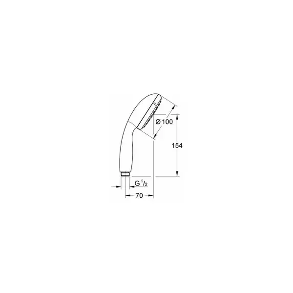 Ручний душ Grohe Tempesta 100, 2 режима струи, хром (2759710E)