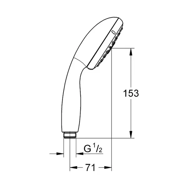 Ручний душ, 3 режими струменя Grohe New Tempesta Classic (28419002)