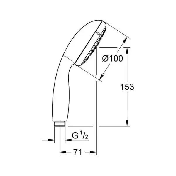 Ручний душ, 3 режими струменя Grohe New Tempesta Classic (28419002)