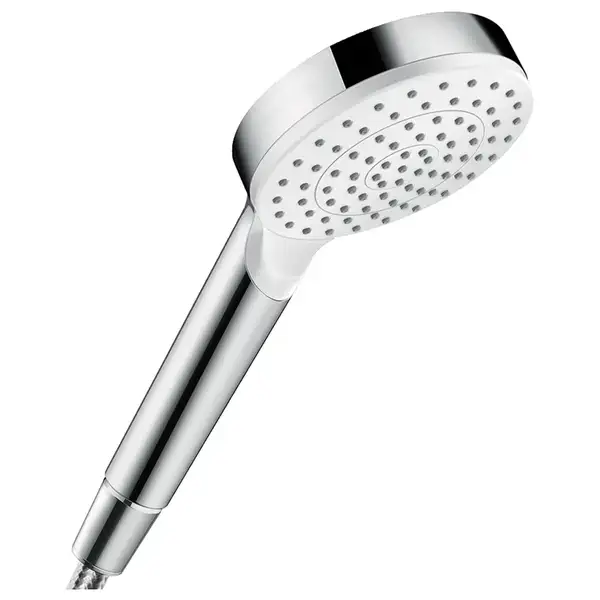 Лейка для душа Hansgrohe Crometta EcoSmart (цвет - хром/белый), 1 вид струи (26333400) фото 1 Aquada.com.ua