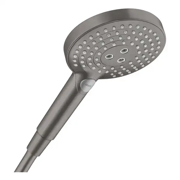 Лейка для душа Hansgrohe Raindance Select S 120 (цвет - матовый чёрный хром), 3 вида струи (26530340) фото 1 Aquada.com.ua