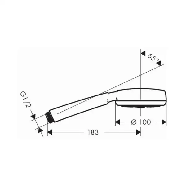 Ручний душ Hansgrohe Crometta 100 1jet, білий / хром (26825400)