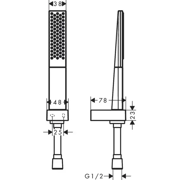 Ручний душ, Hansgrohe Rainfinity 1jet, Matt White (26866700)