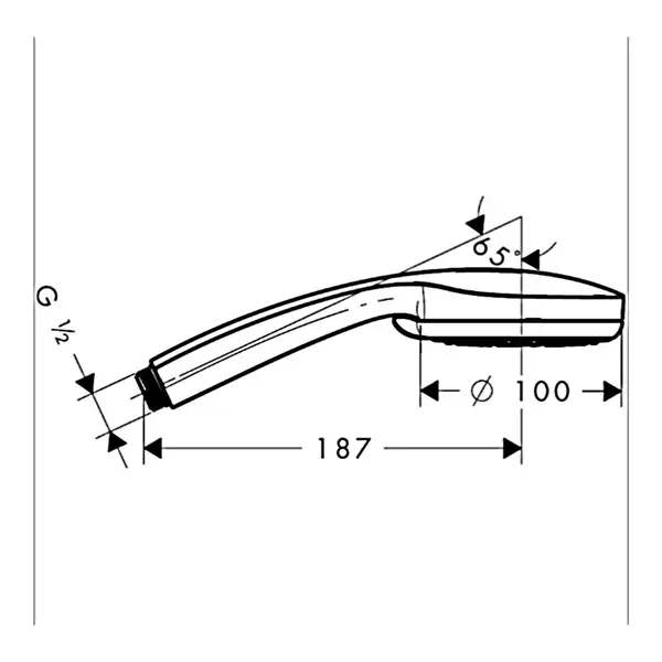 Ручний душ Hansgrohe Croma 100 Vario EcoSmart 9 л / хв, хром (28537000)