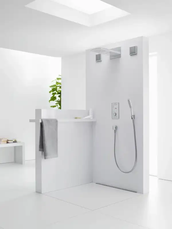 Лейка для душа "палочка" Hansgrohe PuraVida 120 (цвет - хром/белый), 1 вид струи (28558400) фото 2 Aquada.com.ua