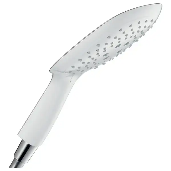 Лейка для душа Hansgrohe Puravida EcoSmart (цвет - хром/белый), 3 вида струи (28567400) фото 1 Aquada.com.ua