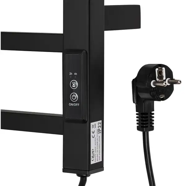 Сушарка рушників електрична Qtap Evia 11121S BLA (QTEVIBLA11121S) фото 4 Aquada.com.ua