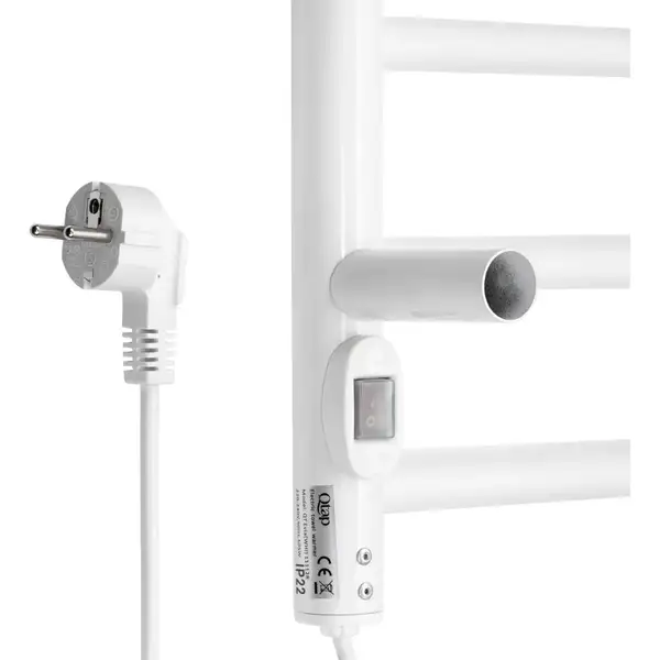Сушарка рушників електрична Qtap Evia 11112R WHI (QTEVIWHI11112R) фото 4 Aquada.com.ua