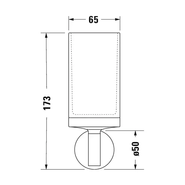 Стакан для зубных щёток Duravit Starck T, хром/матовое стекло (0099311000) фото 2 Aquada.com.ua