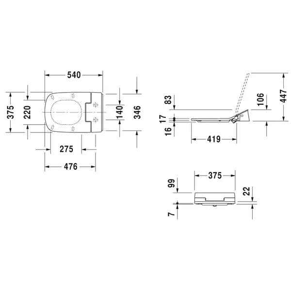 Крышка-биде Duravit SensoWash Slim для DuraStyle (611200002000300) фото 4 Aquada.com.ua