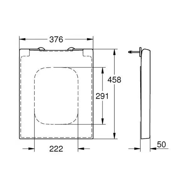 GROHE Сиденье для унитаза CUBE CERAMIC (39488000) фото 12 Aquada.com.ua