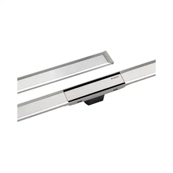 Корпус дренажных каналов Geberit CleanLine 154.150.00.1 (высота от 90мм) + Дренажный канал обрезной 30-130 см Geberit CleanLine20, нержавеющая сталь (154.150.00.1+154.451.KS.1) фото 2 Aquada.com.ua