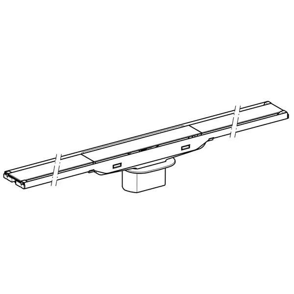 Дренажный канал обрезной 30-90 см Geberit CleanLine60, рамка чёрный металл/нержавеющая сталь (154.456.00.1) фото 2 Aquada.com.ua