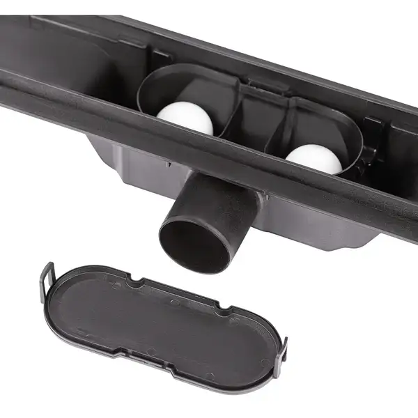 Трап лінійний Qtap Dry FF304-600MBLA з нержавіючою решіткою 600х73 (QTDRYFF304600MBLA) фото 5 Aquada.com.ua