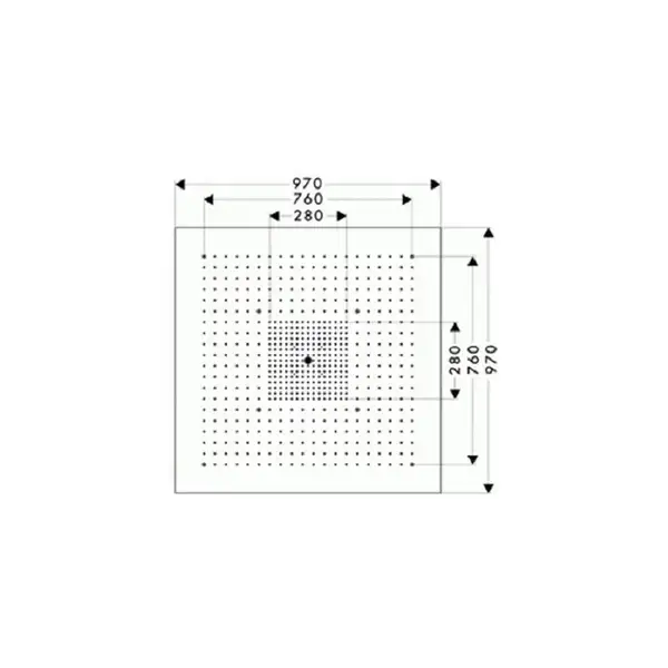 Верхний душ Axor ShowerHeaven 720 x 720 мм, без подсветки, ¾’ (10621800) фото 3 Aquada.com.ua