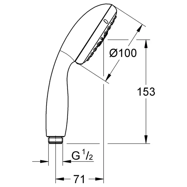 Grohe Верхній душ AXOR LampShower / Nendo 1jet (26031000)