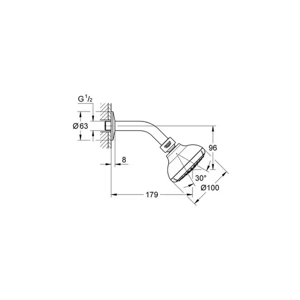 GROHE Верхний душ TEMPESTA (27870000) фото 2 Aquada.com.ua