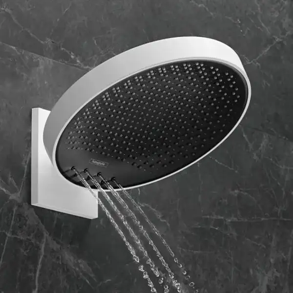 HANSGROHE  Верхний душ 360 3jet с настенным держателем, матовый белый Rainfinity (26234700) фото 4 Aquada.com.ua