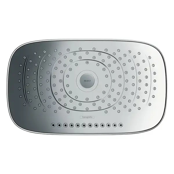 Верхний душ с держателем Hansgrohe Raindance Select Е 3jet 300 х 190 мм (цвет - хром) (26468000) фото 2 Aquada.com.ua
